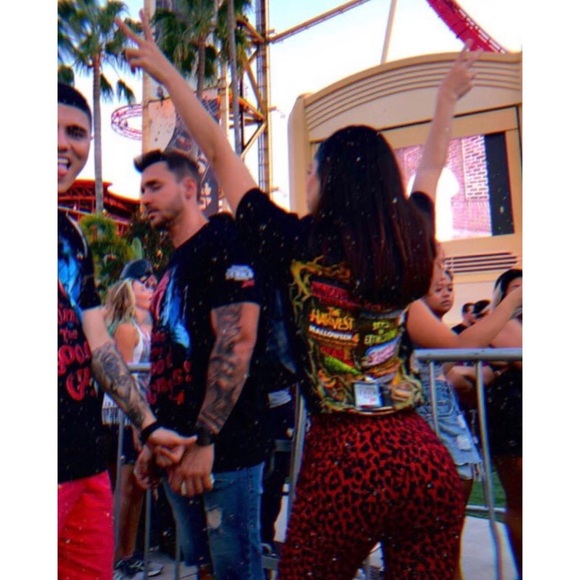 Zara Leopard Animal Print Red Black Skinny Pants - Picture 5 of 9